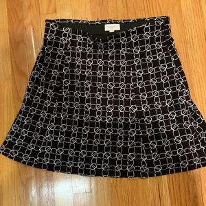 LOFT Patterned Skater Skirt - Size M